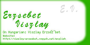 erzsebet viszlay business card